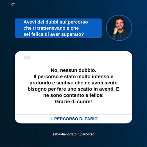 Sebastiano Dato opinioni - Fabio7